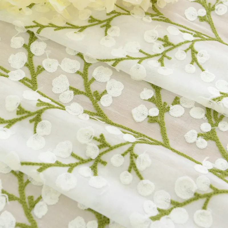 Современные минималистичные занавески с цветочной вышивкой драпированные