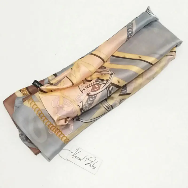 Модный женский шарф из натурального шифона роскошный брендовый с турецким