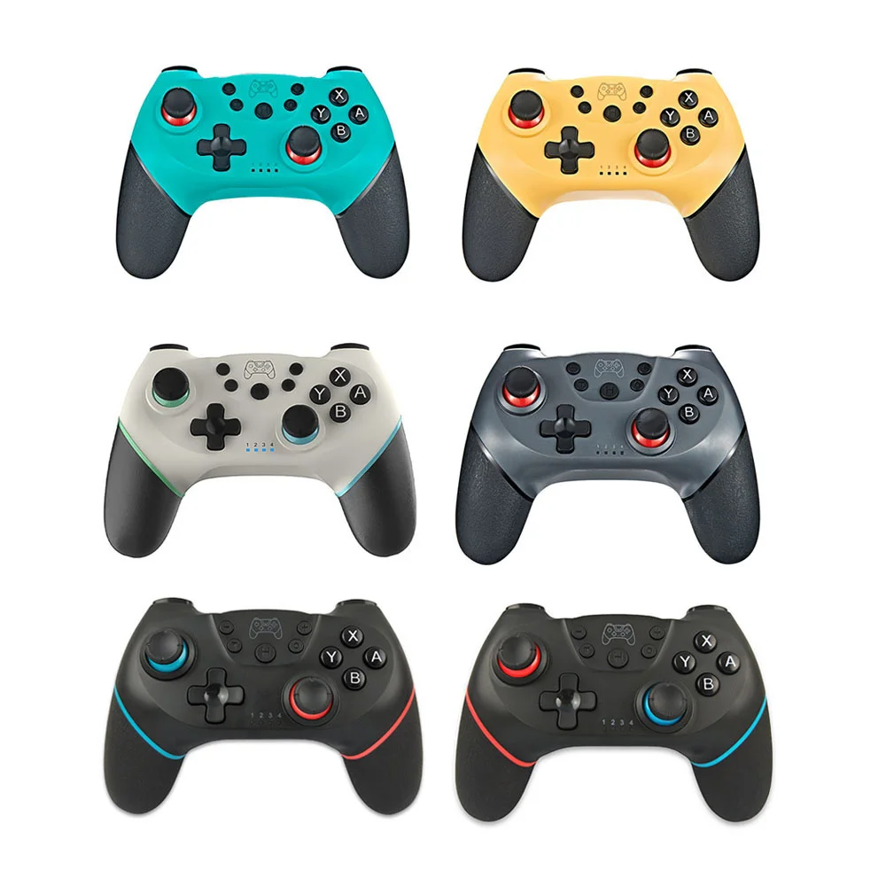 

No bluetooth wire gamepad for nintendo game controller switch 6 axis gyroscope dual engine vibration without wire stick control
