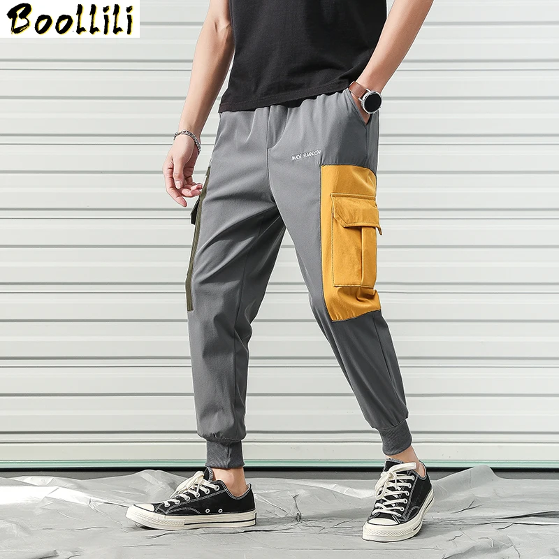 Мужские шаровары в стиле хип хоп с большими карманами на весну осень 2020 мужские