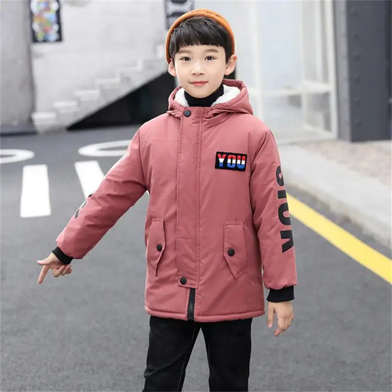 2019 г. Осенне-зимняя новая детская Длинная ветровка в Корейском стиле для