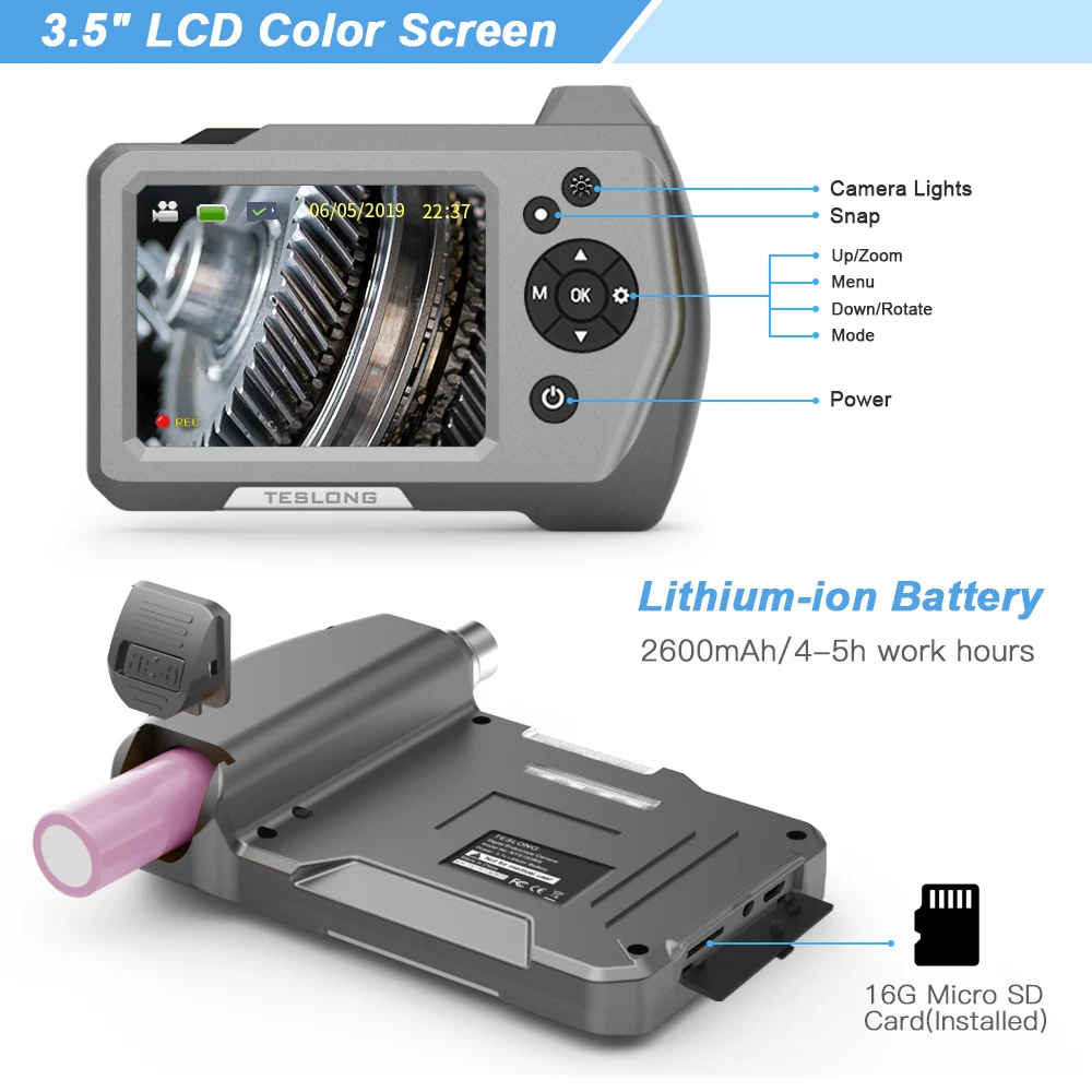 Промышленная камера эндоскоп Экран 4 5 &quotВодонепроницаемый 6 светодиодный свет 3 9