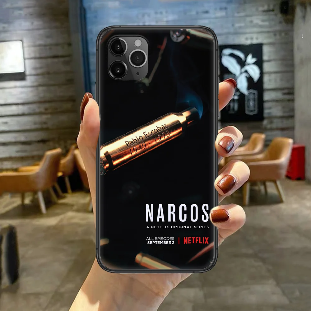 

Narcos Drug lord Phone Case Cover For Iphone 5 5S 6 6S PLUS 7 8 11 12 Mini X XR XS PRO SE 2020 MAX black Shell Tpu Hoesjes