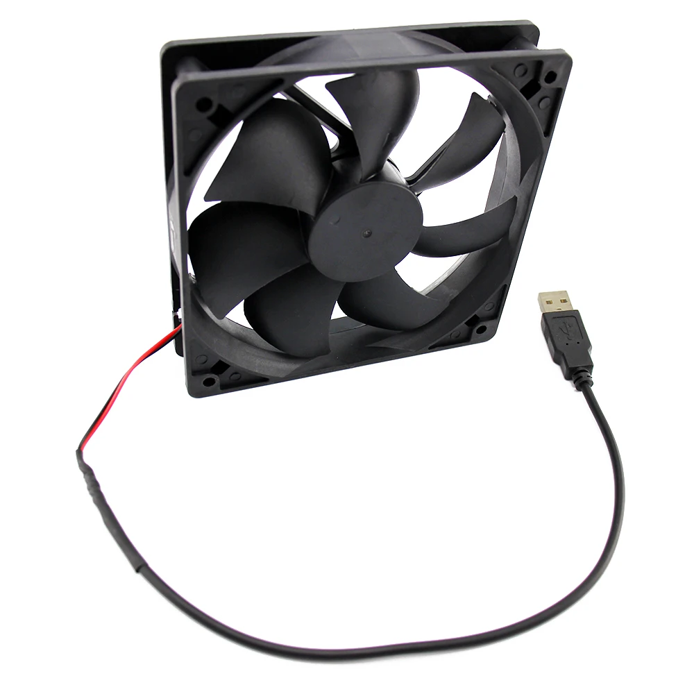 

Router fan DIY PC Cooler TV Box Wireless Cooling Silent Quiet DC 5V USB power 120mm fan 120x25mm 12CM W/Screws Protective net