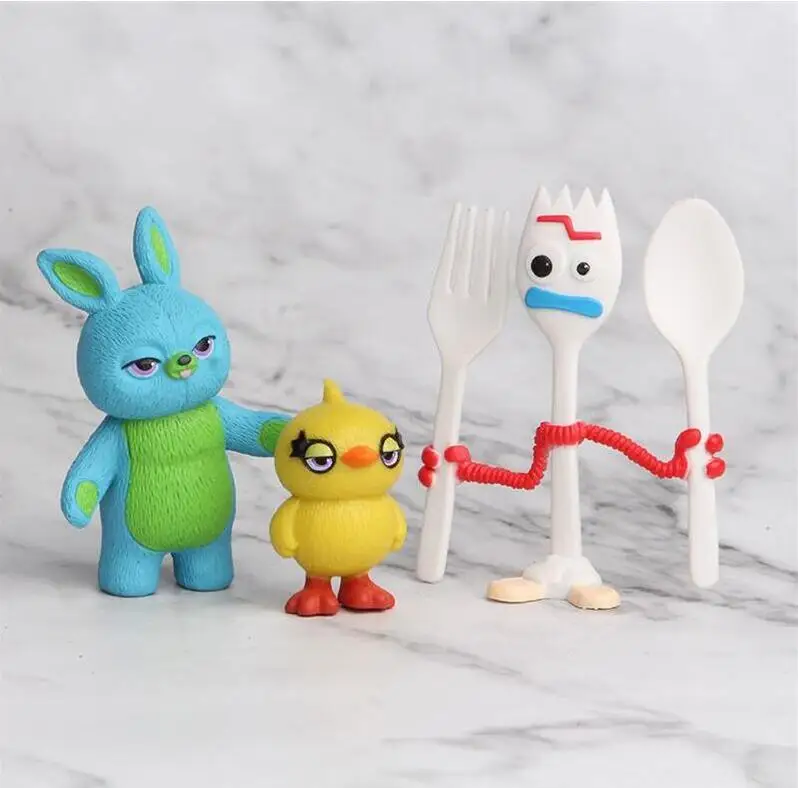 Экшн фигурки Storys 4 игрушки ПВХ форки Вуди кролик утка Базз лайтайер куклы подарок