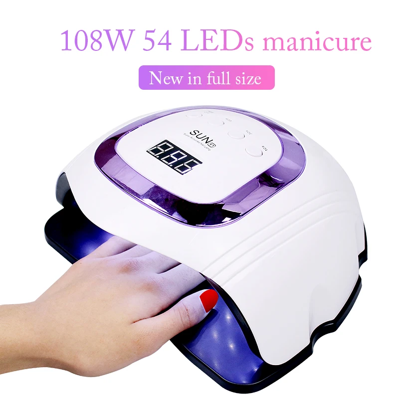 

72W/108W Portable with Phone Holder Nail-Dryer for Nail-Gel-Polish Drying fast Curing-Lamp with Uv/Led light Manicure Machine