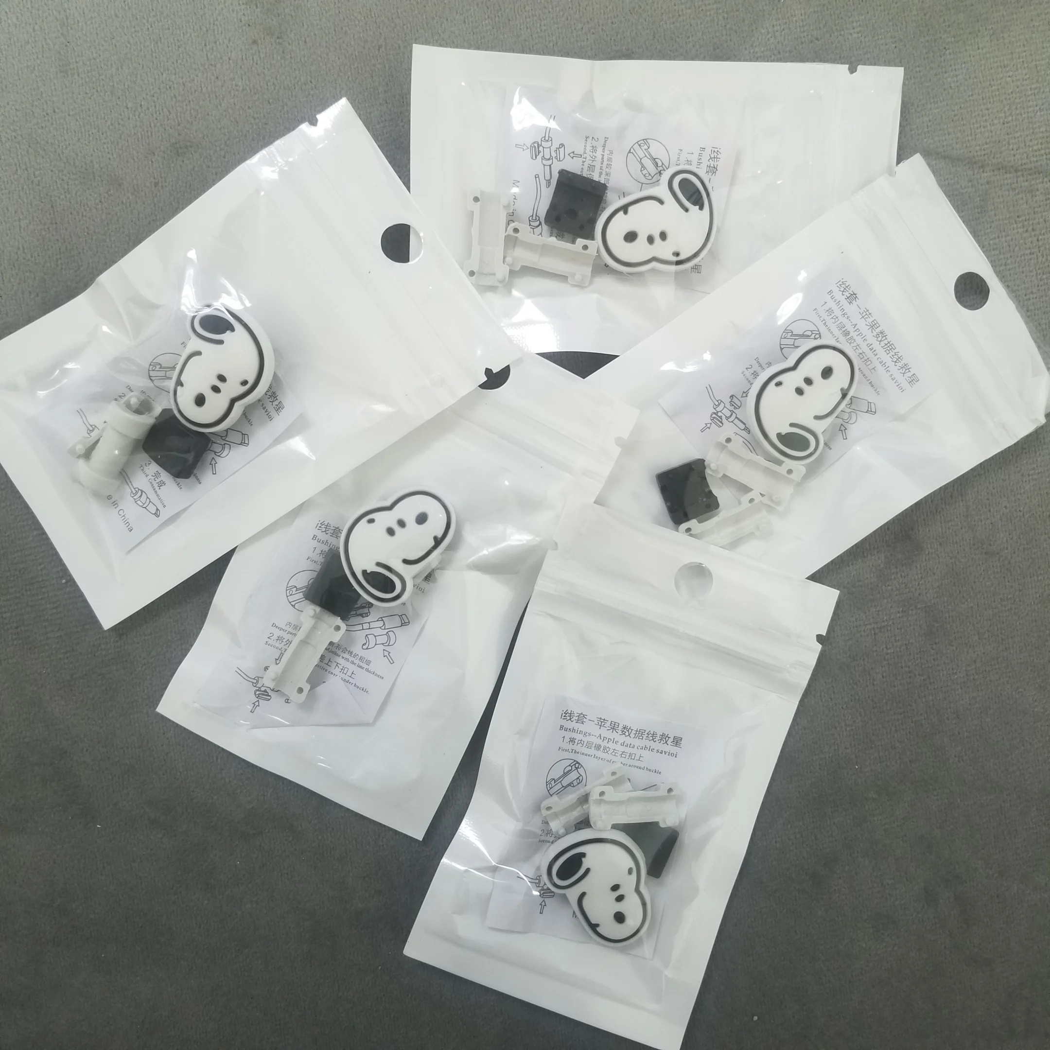 100 шт./партия, мультяшное Зарядное устройство USB, кабель для передачи данных, защита для iphone 5 6 7 8 X, защита шнура, защита для зарядки, защита usb-кабеля