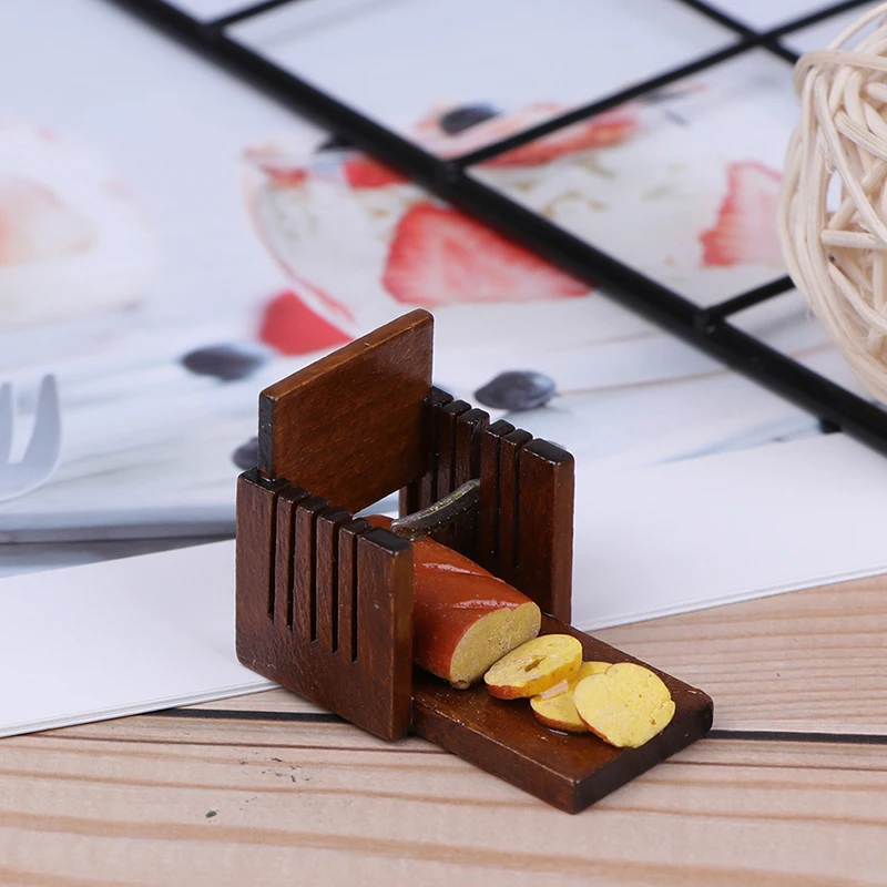 

1:12 Doll House Miniature Mini Bread Slicer Model Kitchen Accessories