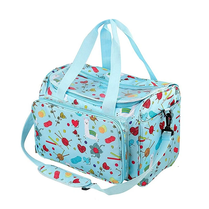 

Yarn Totes Knitting Needles Organizer with Oxford Fabric, Huge Knitting Tote Bag Yarn Bag Storage for Unfinished Project