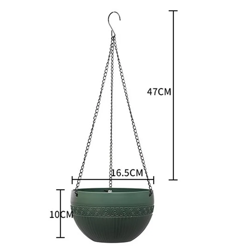 imitation rattan hanging basket flower pot chain basin economic hydroponic plants plant grow basin home garden decoration free global shipping