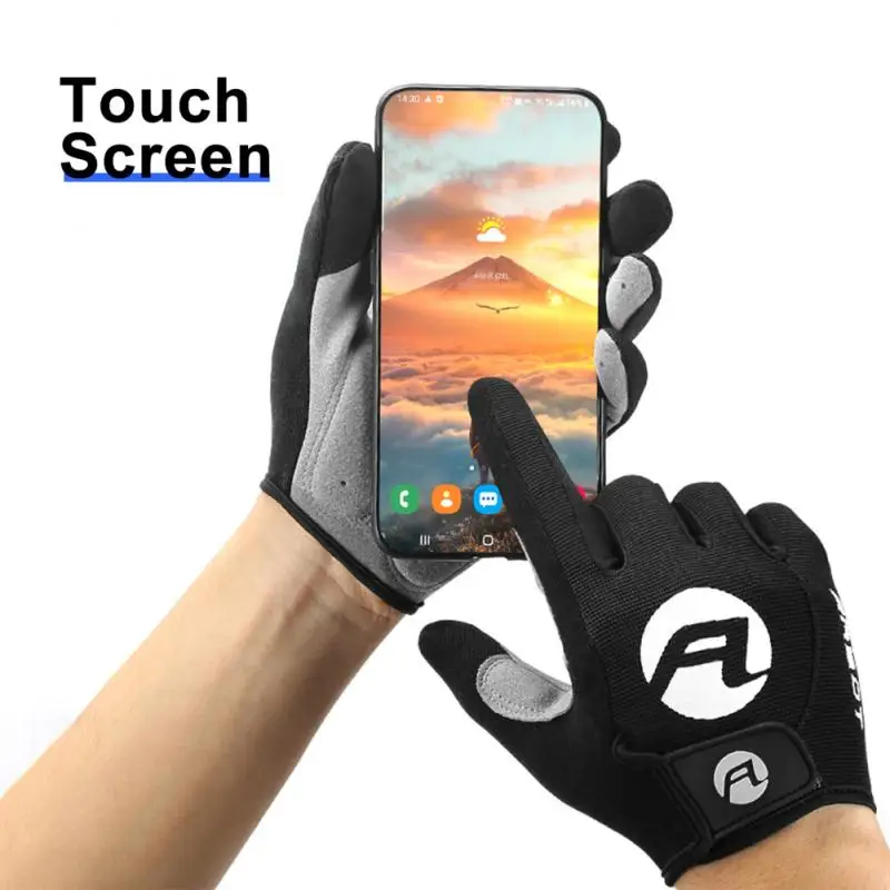 

PEACHES Full Finger Touch Screen Gloves Bike Mitten Shockproof Sweat-absorbing ​Bicycle Riding Outdoor Sports Protector Gloves