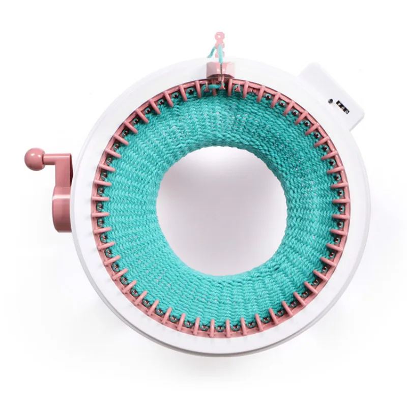 M&aacute;quina de tejer inteligente para adultos y ni&ntilde;os, telar de punto doble giratorio, bufanda, su&eacute;ter, sombrero, calcetines, 48 agujas-4
