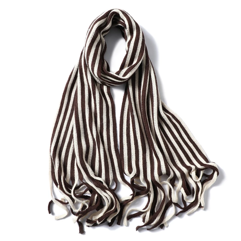 Модный женский шарф новинка 2020 зимние теплые вязаные шарфы на шею длинные