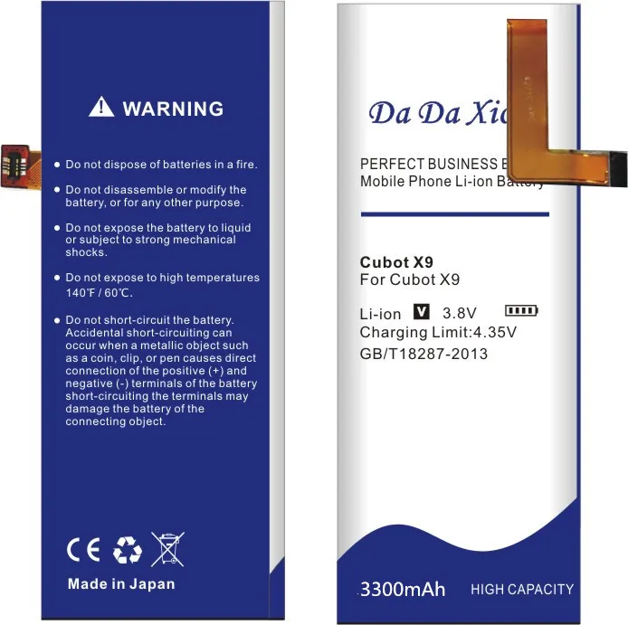Аккумулятор Da Xiong 3300 мАч CUBOT X9 для телефона X9|cubot x9 battery|battery for cubot x9battery |