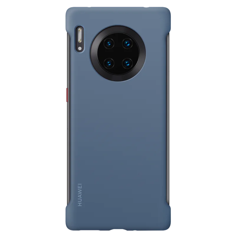 Silicone Blue Тема для путешествий от huawei mate 30 Pro 5G чехол оригинальная официальная коробка mate 30 Pro силиконовый кожаный чехол LIO-N29/TAS-L09 - Цвет: Silicone Blue