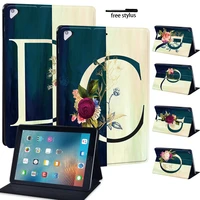 tablet case for ipad air 4 10 9 2020air 3 10 5 2019 air 1 2 9 7 tablet stand letter print pattern protective case pen
