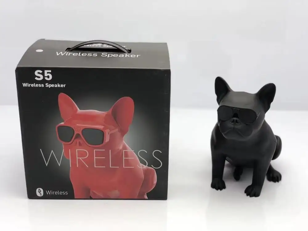 S5-Black Беспроводной Bluetooth динамик S4╱S5 бульдог динамик сабвуфер многофункциональные компьютерные колонки Портативный HIFIBass плеер для подарков - Цвет: S5-Black