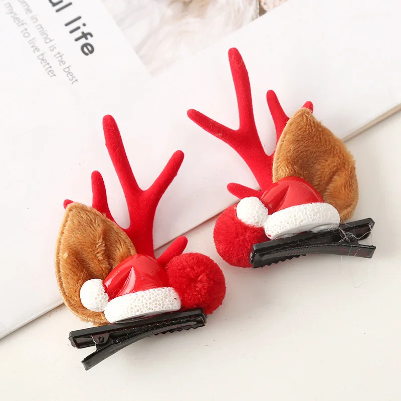 

Christmas and New Year headdress, antlers, hairpin, hairy small card, adult funny net red hair, Kasen female hair accessories