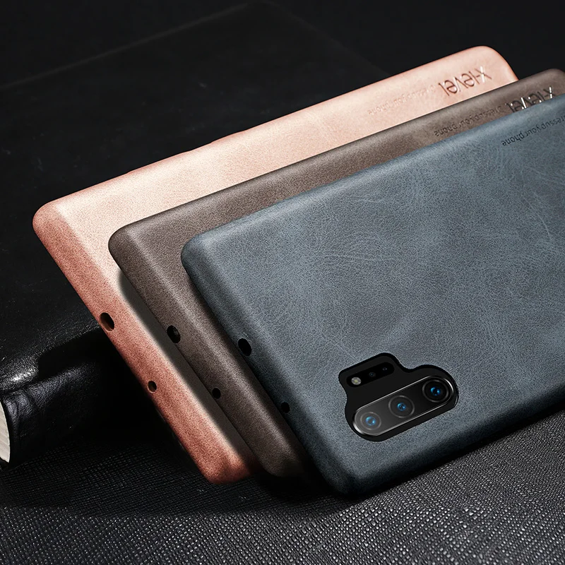 

X-level Retro Leather Case For Samsung Galaxy Note 10 Soft Touch Shockproof Back Phone Cover For Note 10 Pro Case Note 10 Plus