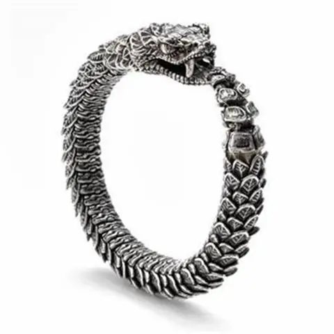 

Spot Goods American William Henry Silver Jewelry BR6 Hand-Carved Sterling Silver Rattlesnake Men's High-End Brace Lace Bracelet