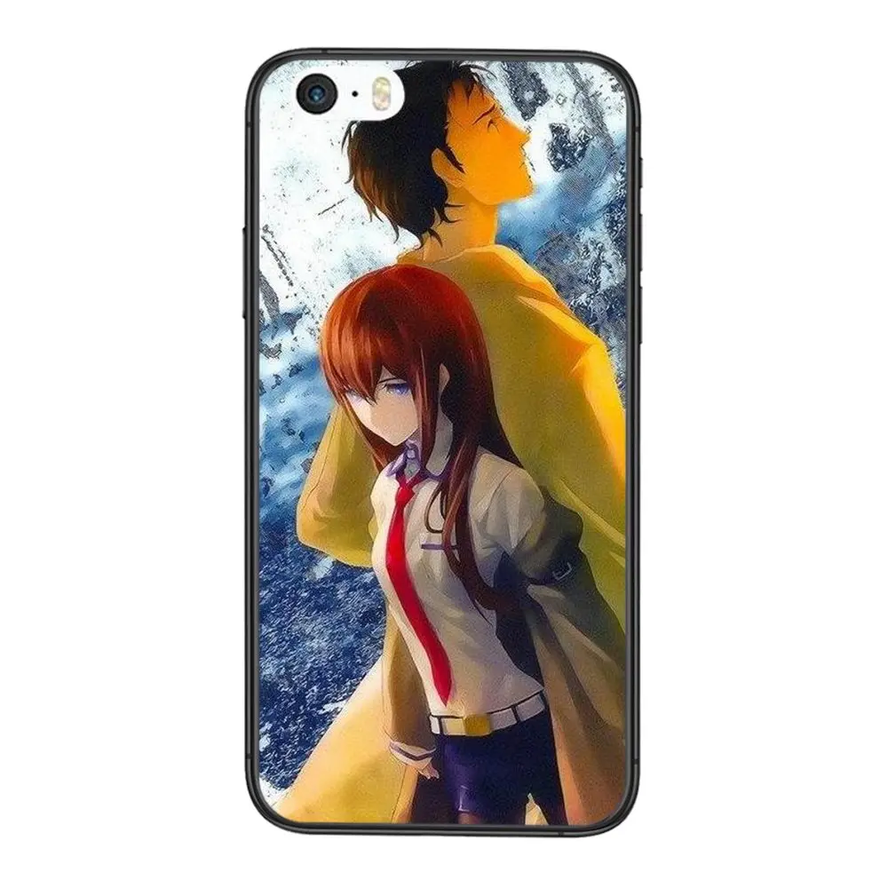 Чехол с рисунком из аниме Steins Gate для iphone 5 Детский мягкий чехол искусственной кожи