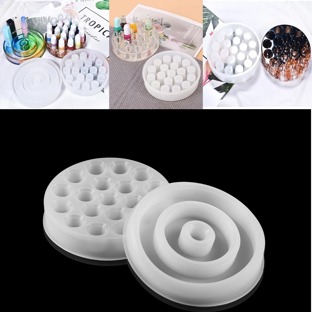 

1 Pcs Crystal Epoxy Resin Storage Box Molds Lipstick Pigment Bottle Storage Box Silicone Mold for DIY Crafts Jewelry Making Tool