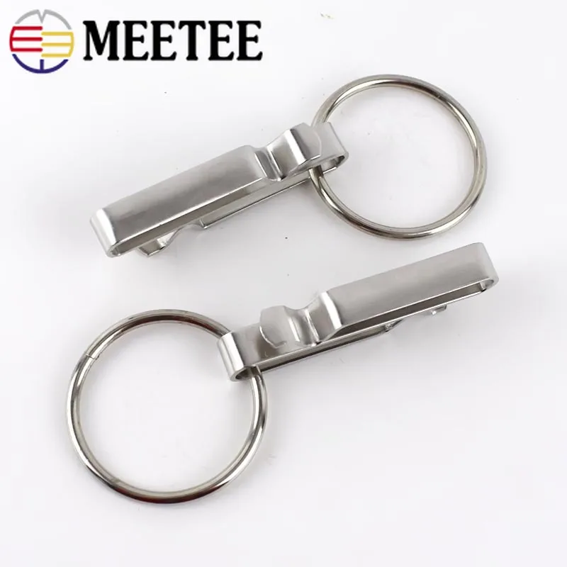 Meetee 1/2 шт. 3-4 см является допустимой ручной Ключ Пряжка Нержавеющая сталь латунный Карабин брелок для ключей ремень, крючки аппаратные средства "сделай сам" аксессуары AP520ZK917