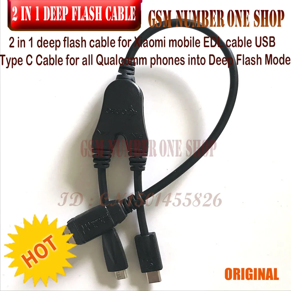 

USB +Type C Cable 2 in 1 Deep flash cable for Xiaomi Redmi EDL cable designed for all Qualcomm phones into Deep Flash Mode