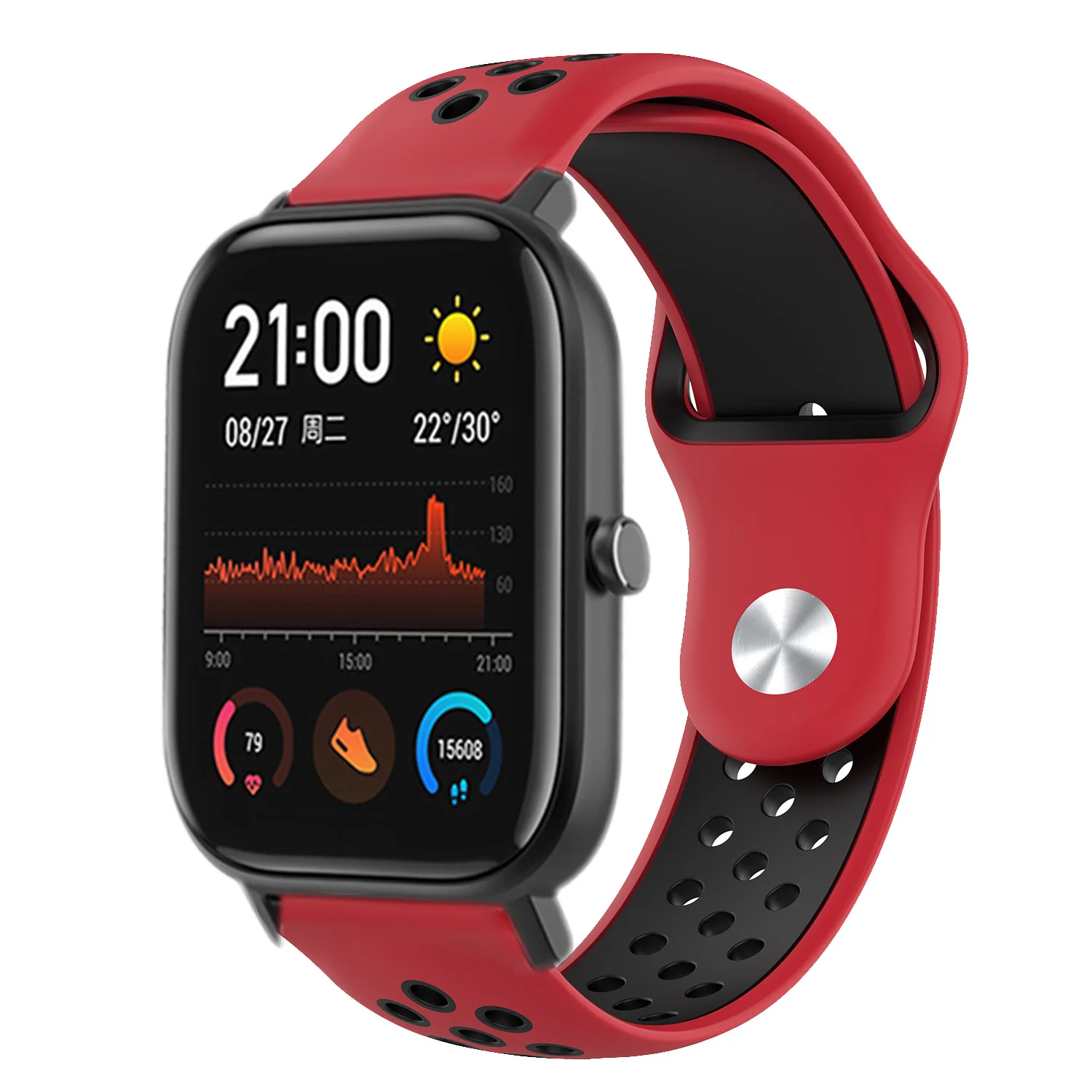 20 мм силиконовый сменный дышащий ремешок для часов xiaomi Huami ремешок Amazfit GTS/GTR 42 мм/Bip спортивные Ремешки для наручных часов