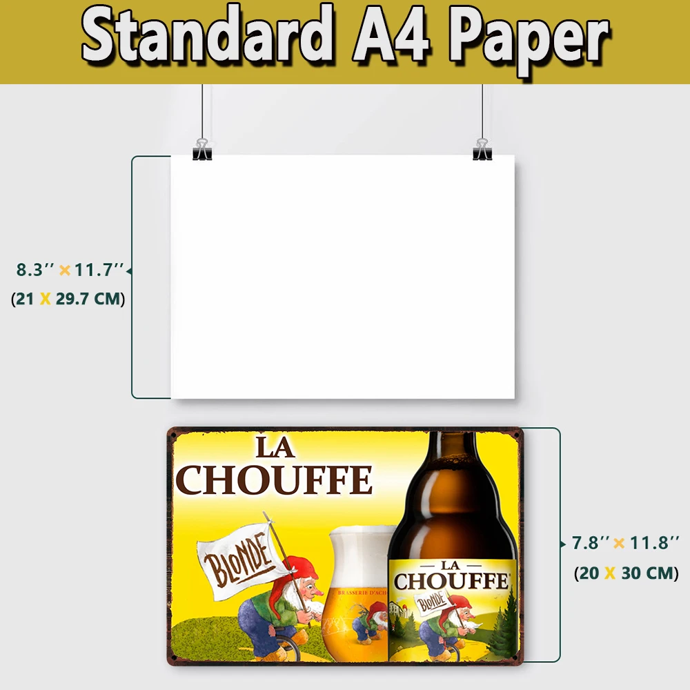 [Kelly66] белое пиво La Cherry Nice Houblon Chouffe Bok солей жестяное искусство металлический знак