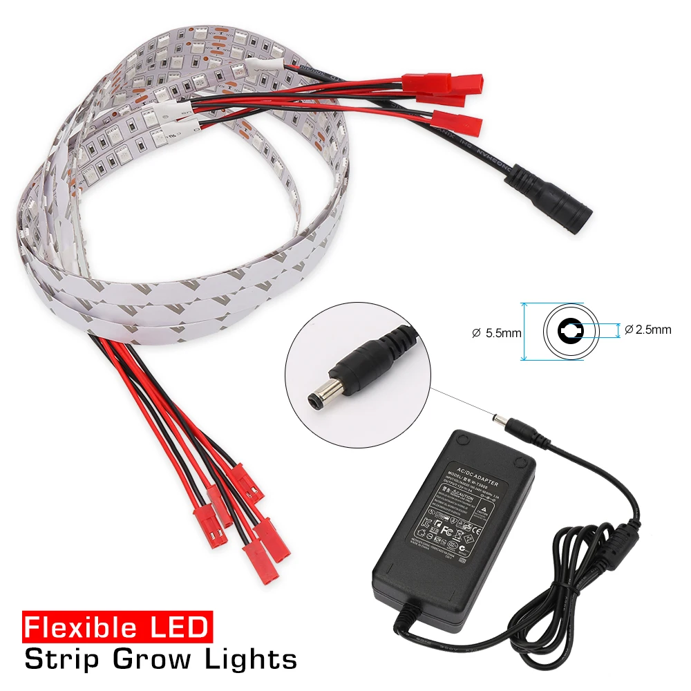 

5pcs/lot 50cm DC12V LED Strips Grow Light for Plant Growth Bars Red Blue Phyto Lamp For Cultivo Indoor Hydroponics Seeds