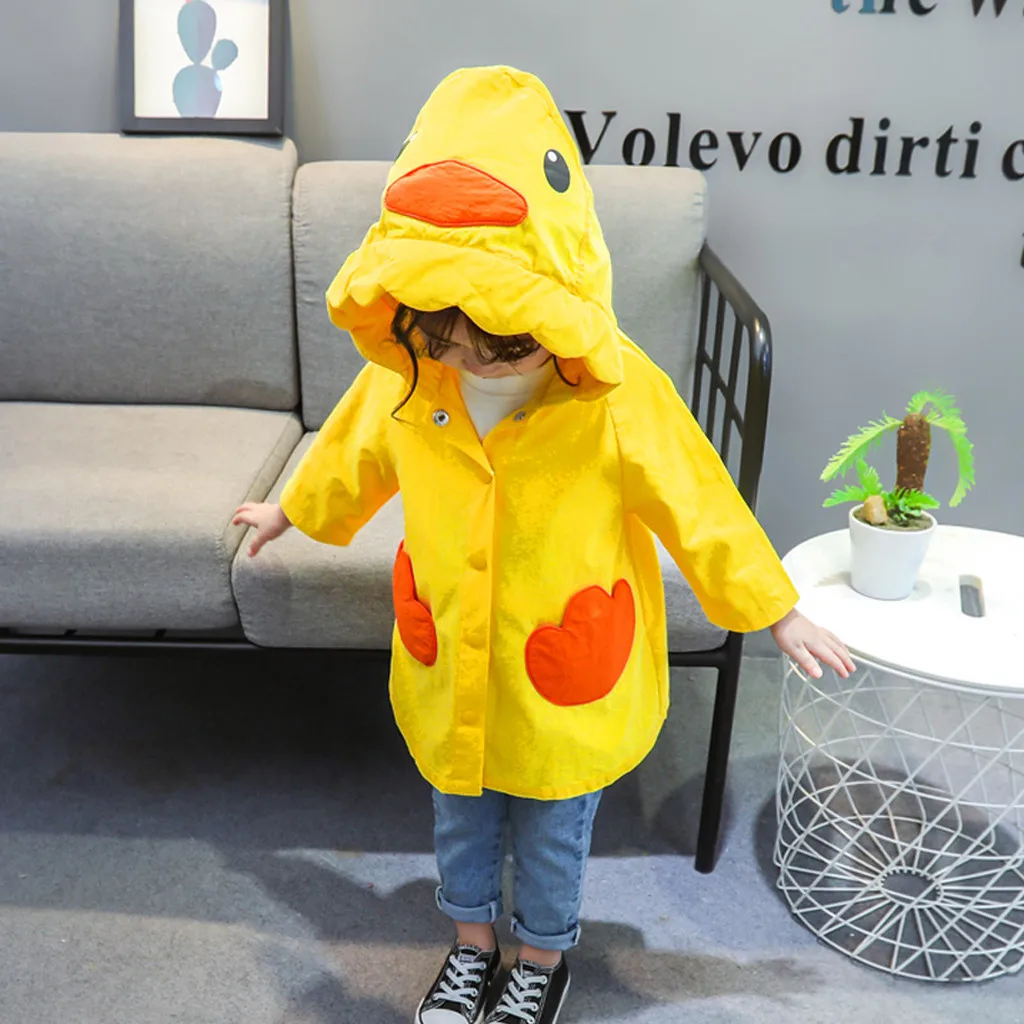 Детское осеннее ветрозащитное пальто для мальчиков и девочек Верхняя одежда