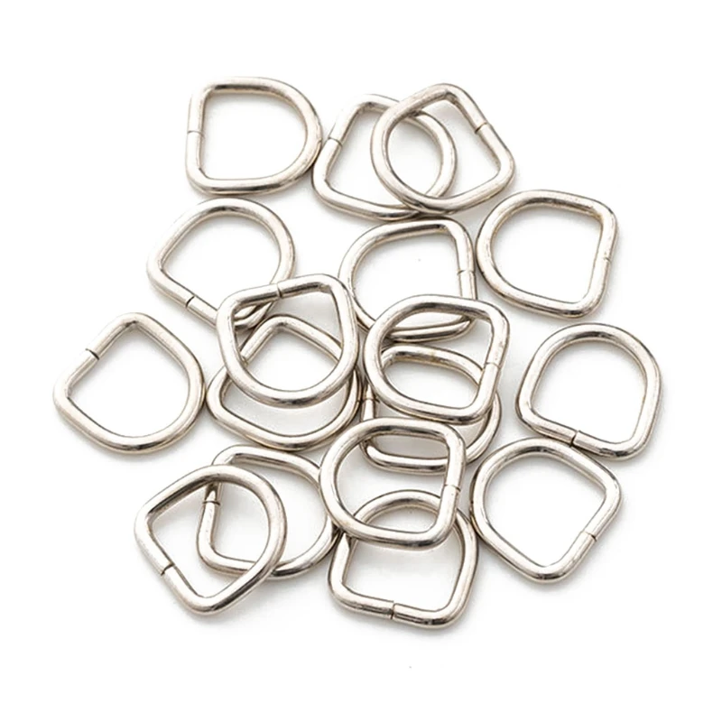 

Metal Buckle D Rings and Slide Buckles for Handbag Purse Hardware Craft 100packs