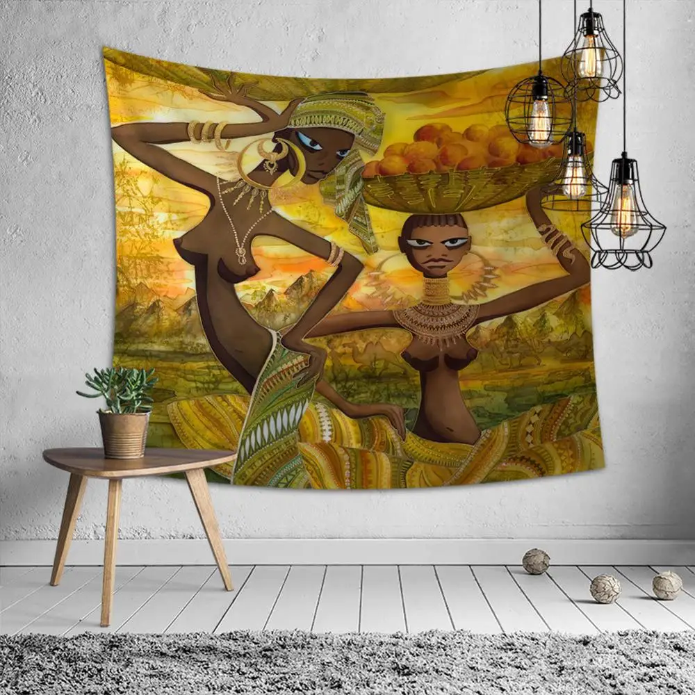 Африканский женский настенный гобелен Подвесной Настенный Гобелен Мандала