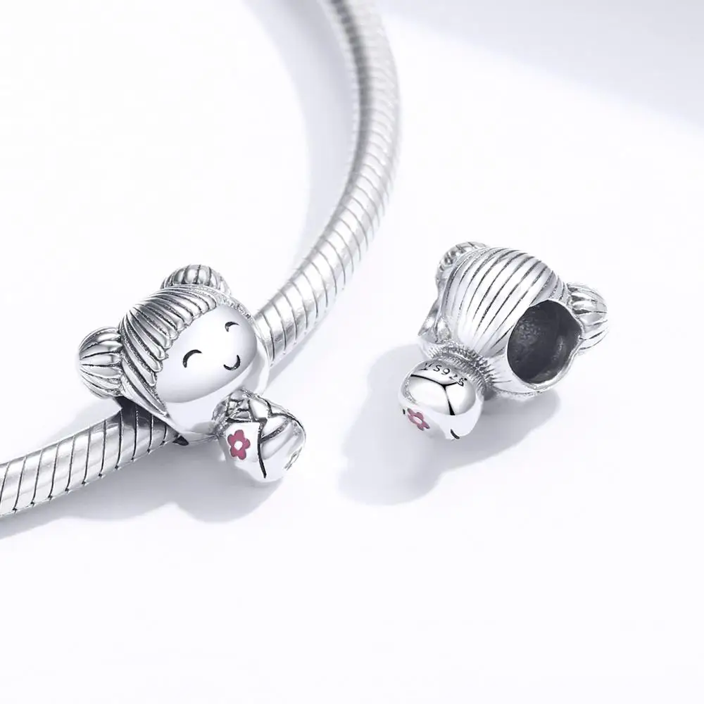 Симпатичные смайлики японская кукла S925 Подвески браслет из бисера diy ювелирные