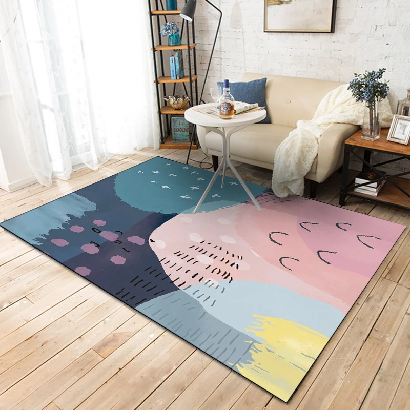 Фото Скандинавский минималистичный ковер для гостиной дома спальни цветные