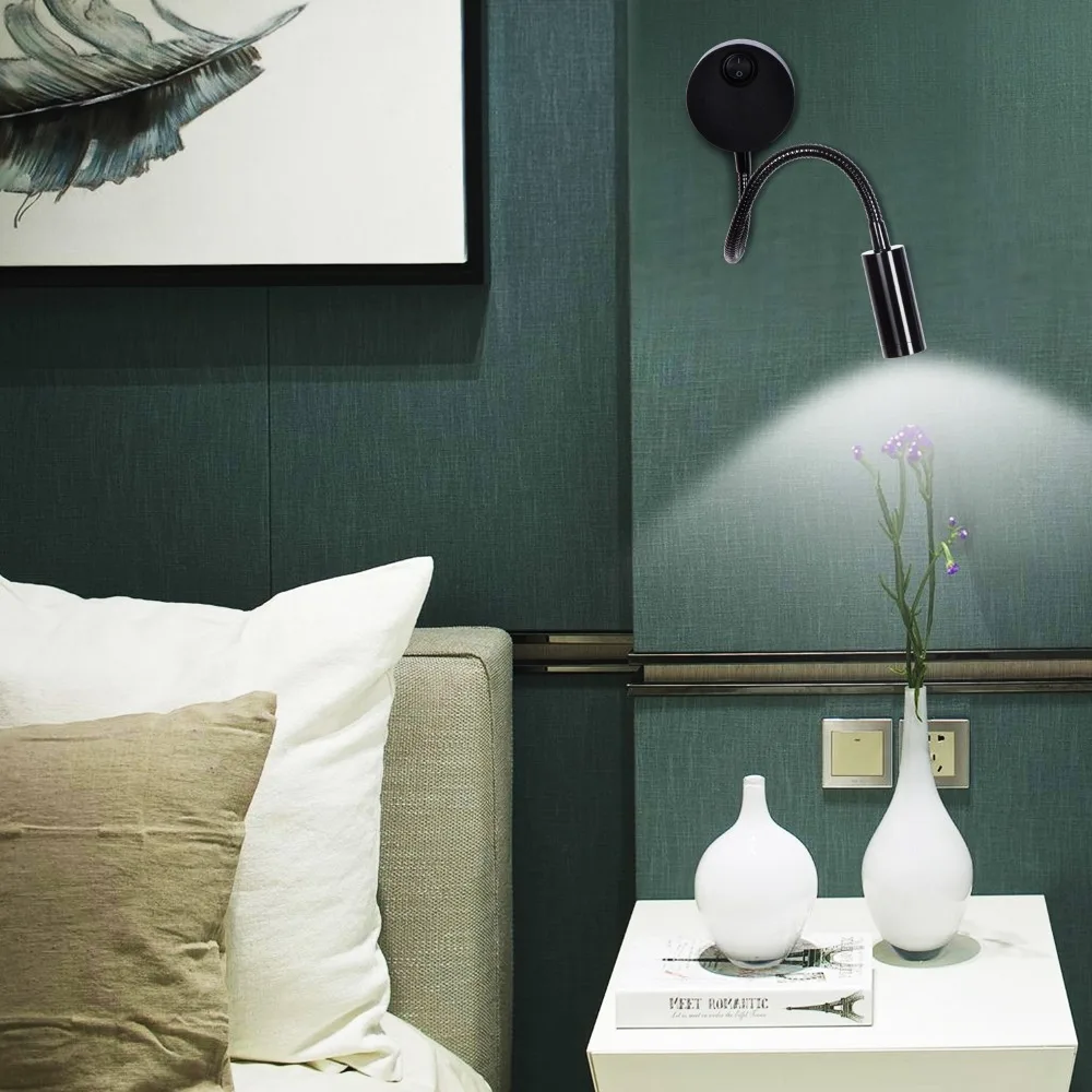 KHLITEC 3W светодиодный настенный светильник для помещений бра лампа чтения с