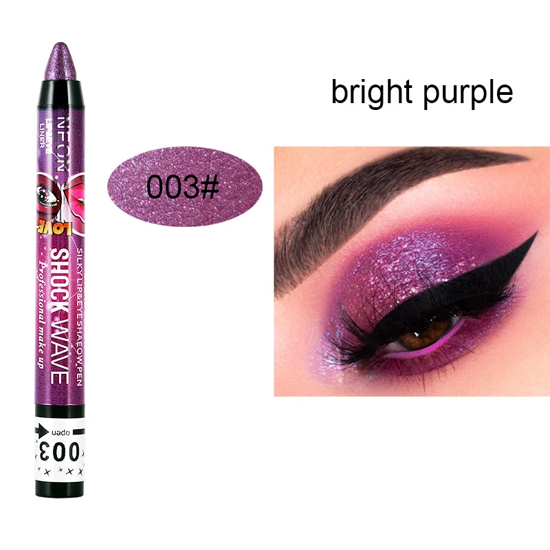 

2In1 Eye Shadow Stick Lip Pencil Not Easy To Smudge Pearlescent Pen Eye Shadow Pen Lying Silkworm Pen Waterproof SweatproofTSML1