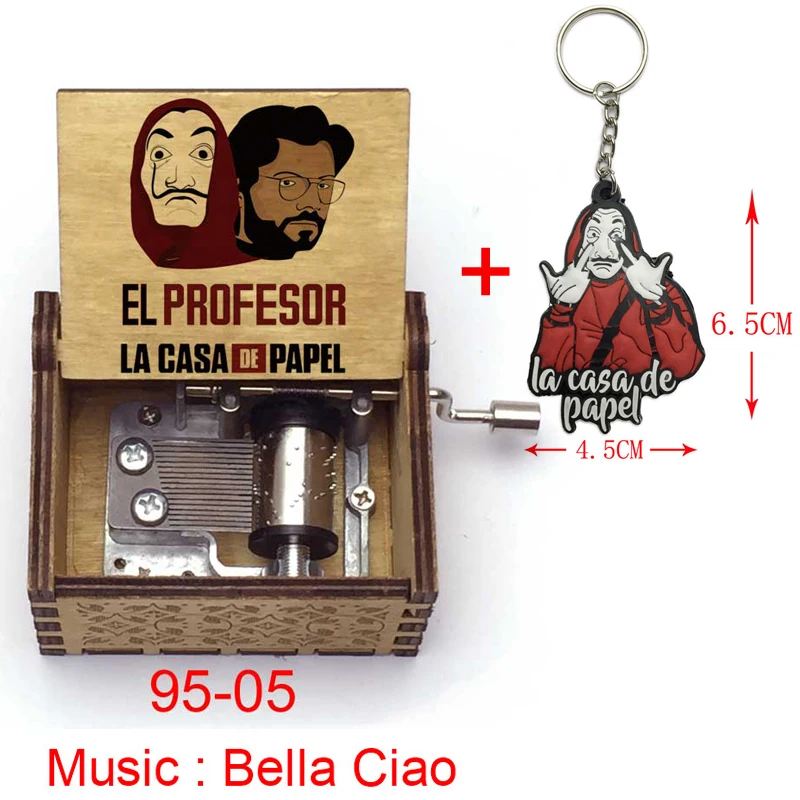 La Casa De Papel Bella Ciao Музыкальная шкатулка с принтом Salvador Dali бумажная домашняя печать