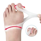 Разделитель пальцев ног, инструмент для деформации вальгусной шины, для педикюра, корректор большого пальца ног, 2 шт.