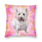 Наволочка для подушки West Highland White Terrier, наволочка для пола с принтом собаки Westie, наволочка для гостиной, модная декоративная подушка
