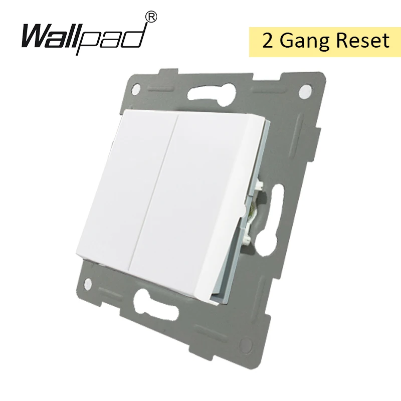 2 Gang Reset DIY ЕС функциональный ключ для модуля белый кнопочный переключатель и розетка с когтями монтажный Wallpad L6 серии - Цвет: 2 Gang Reset