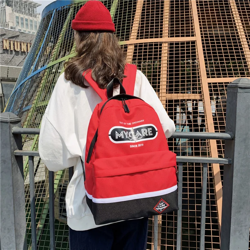 Рюкзак женский из ткани Оксфорд Модный крутой ранец в стиле пэчворк для школы