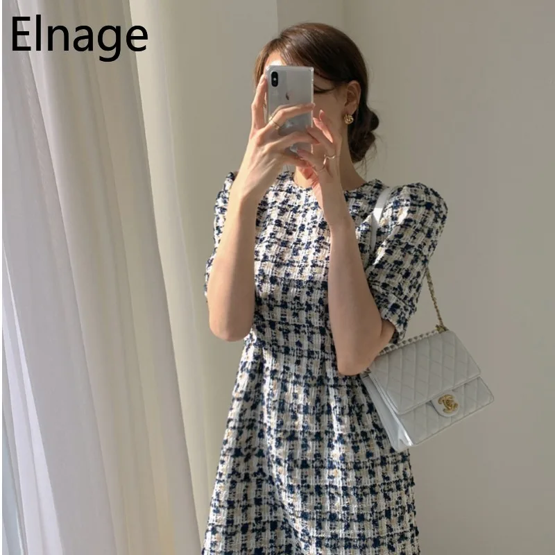 Мини-платье-трапеция женское в Корейском стиле элегантное короткое винтажное