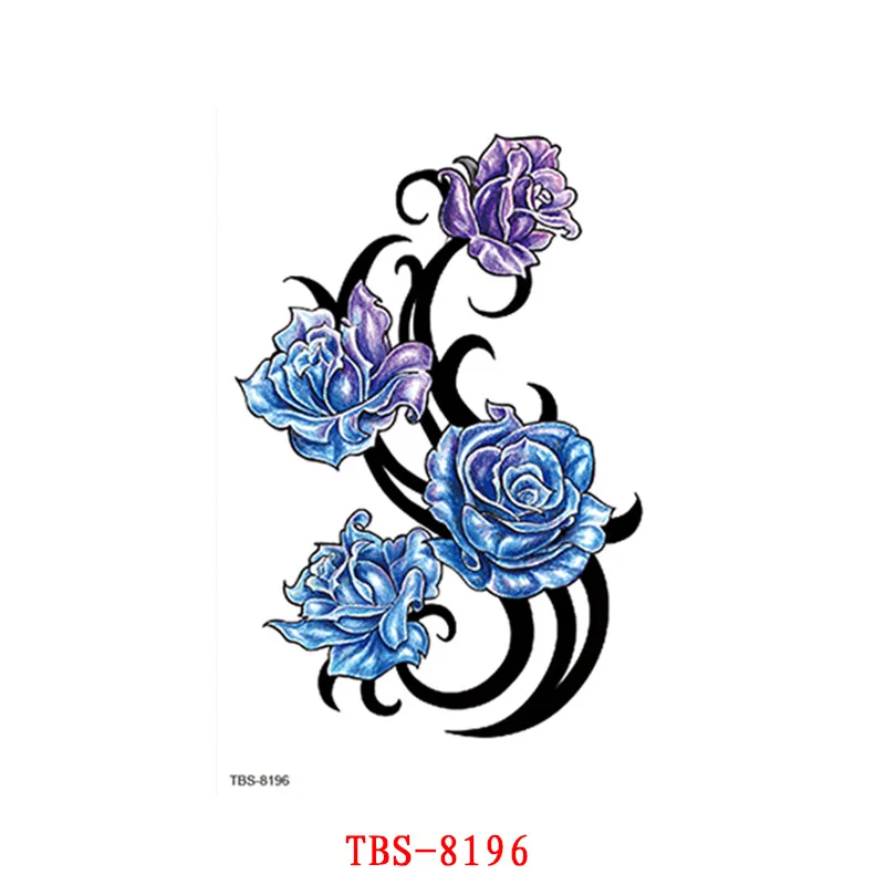 

Sexy Girl Flower Waterproof Tattoo Sticker Death Skull Fox Temporary Tattoo Colorful Beautiful Body Art Fake Tatoo