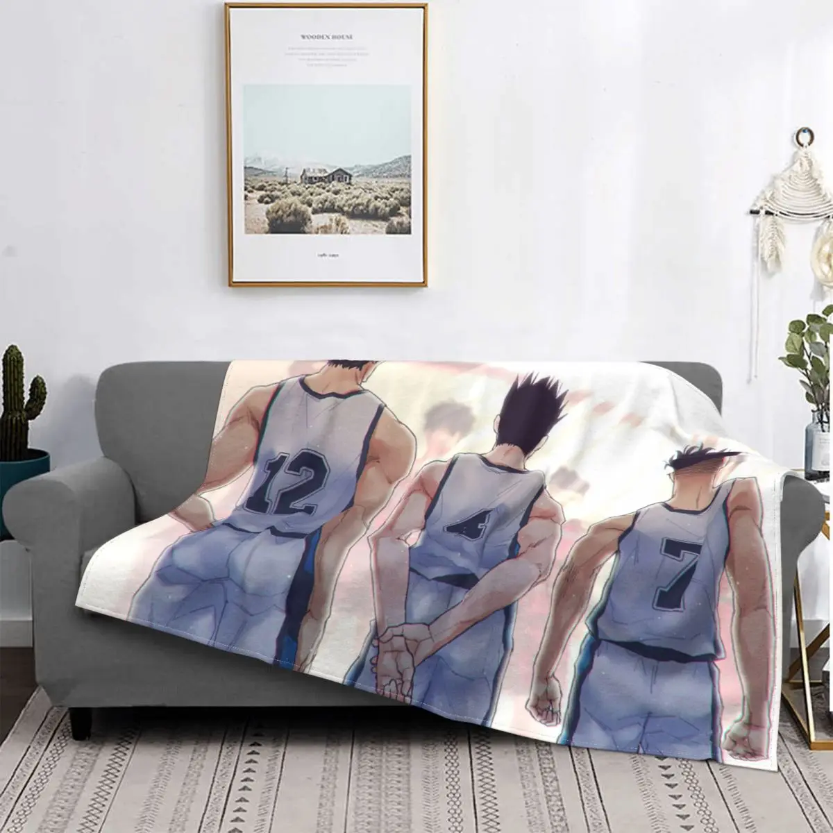 

Весенне-осеннее Флисовое одеяло Slam Dunk, многофункциональное ультра-мягкое покрывало для любителей баскетбола, покрывало для кровати, спальн...