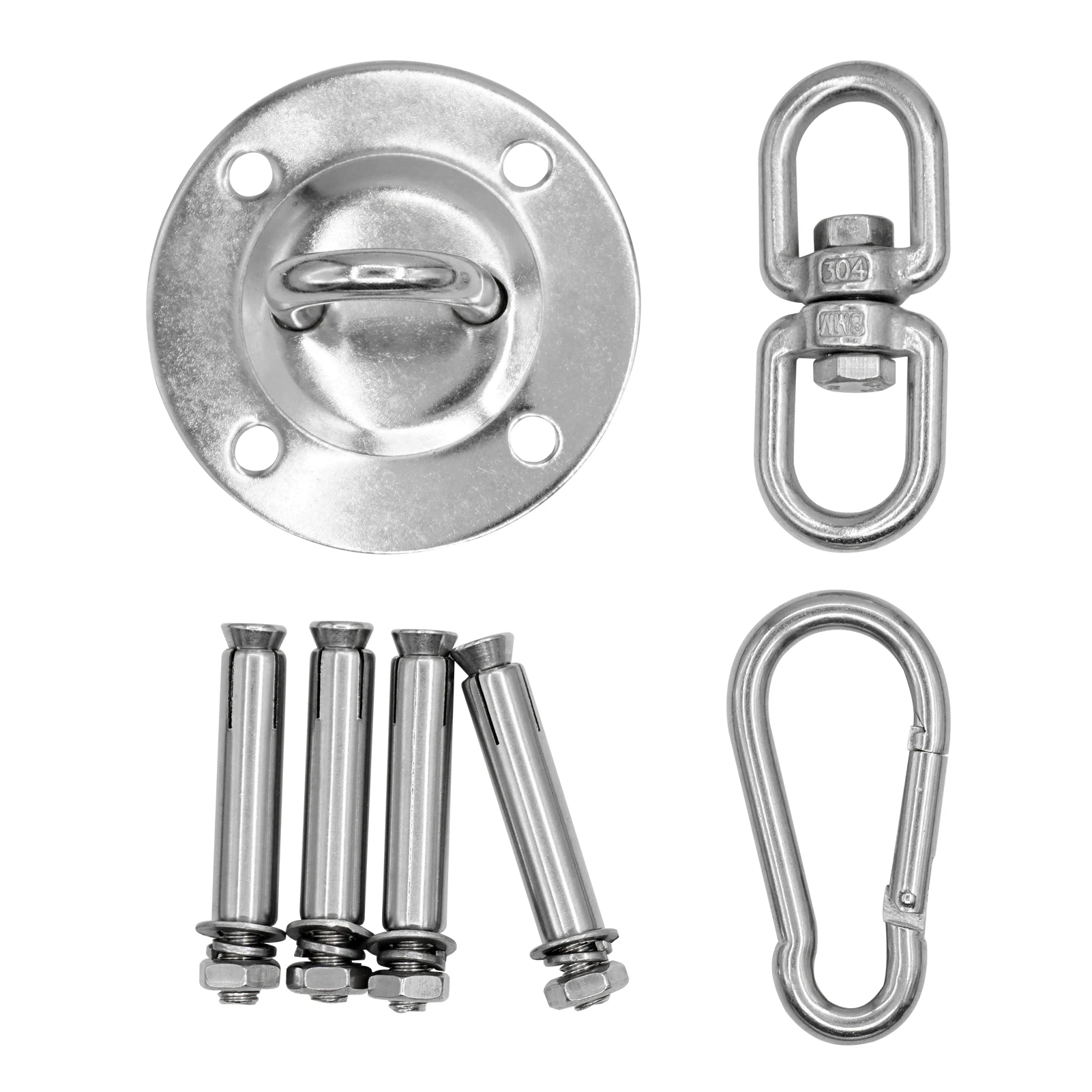 

Stainless Steel Easy Install With Screw For Yoga Camping Travel Hammock Hook Connecting Indoor Outdoor Heavy Duty Portable Wall