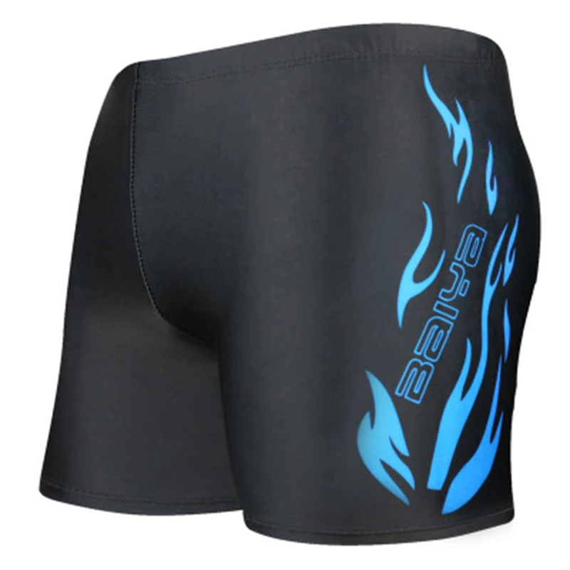 Мужские Пламенные плавки шорты для купания купальный костюм черный синий цвет