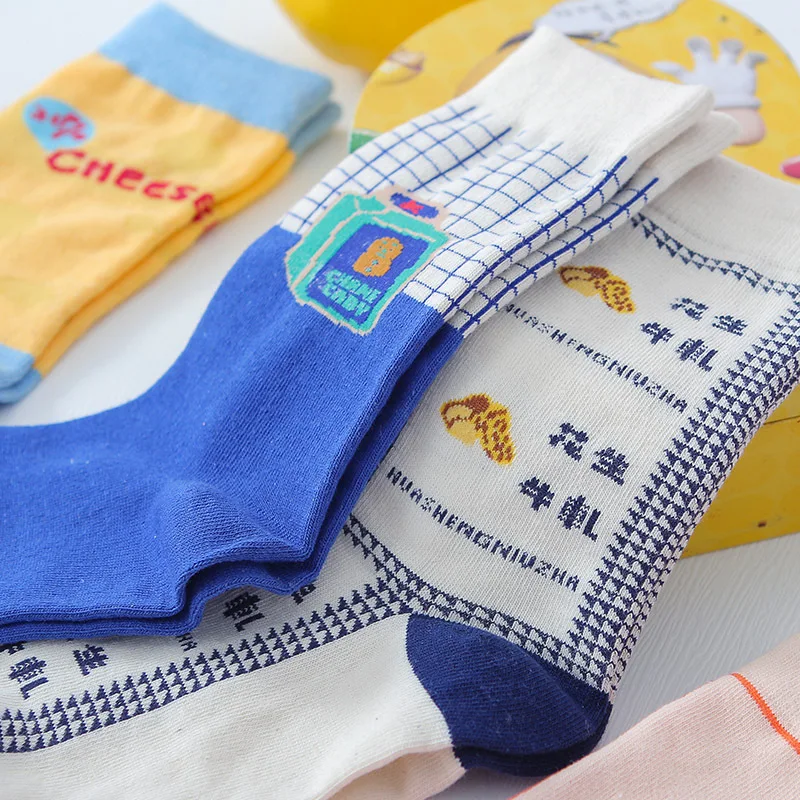 Японские корейские стильные новые кавайные носки женские с мультяшными