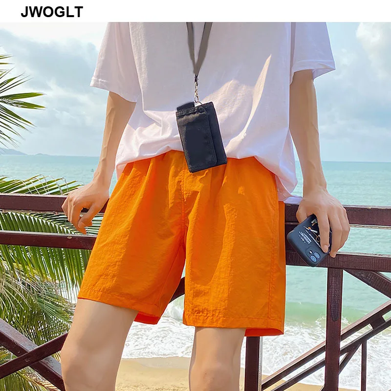 Шорты мужские быстросохнущие модные повседневные пляжные бермуды карамельных